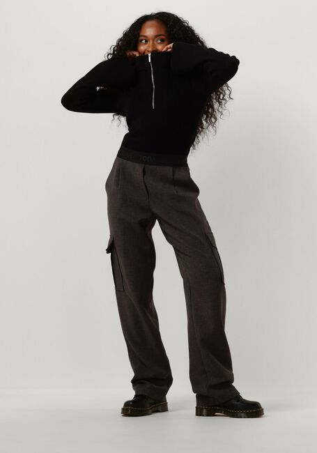 Schwarze GESTUZ Pullover YASMIAGZ ZIPPER PULLOVER - large