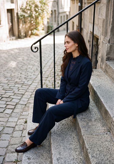 Dunkelblau STUDIO ANNELOES Weite Hose Marlise barrel trousers - large