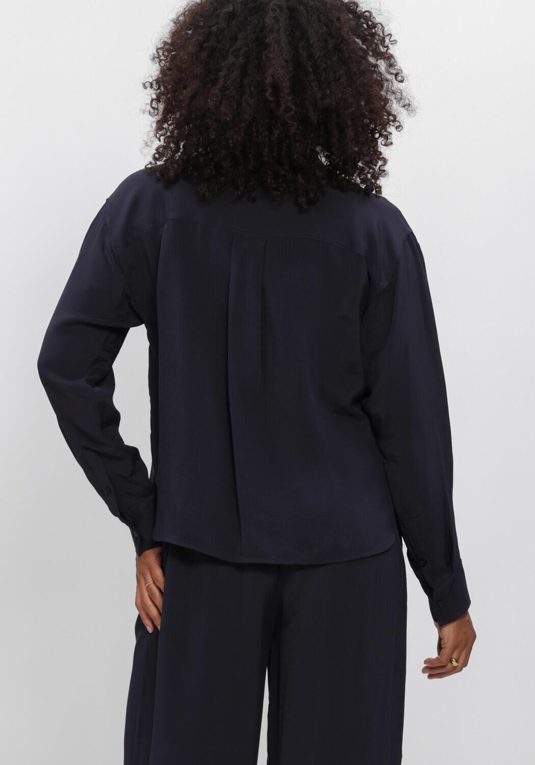 Dunkelblau BY-BAR Blusen KRIS SATIN STRIPE BLOUSE - large