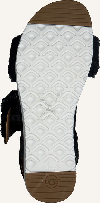 Schwarze UGG Flache Sandalen FLUFF CHELLA Schwarze UGG Flache Sandalen FLUFF CHELLA - large