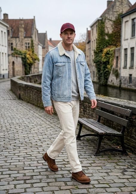Hellblau LEVI'S Jeansjacke TYPE 3 SHERPA TRUCKER - large
