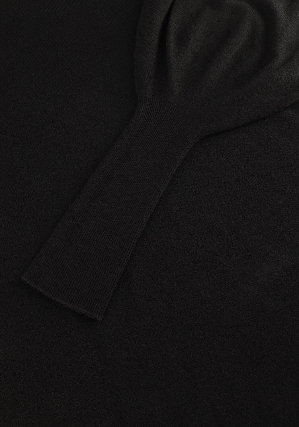 Schwarze SUMMUM Rollkragenpullover PULLOVER PUFFY SLEEVES CIRCULAR KNIT - large