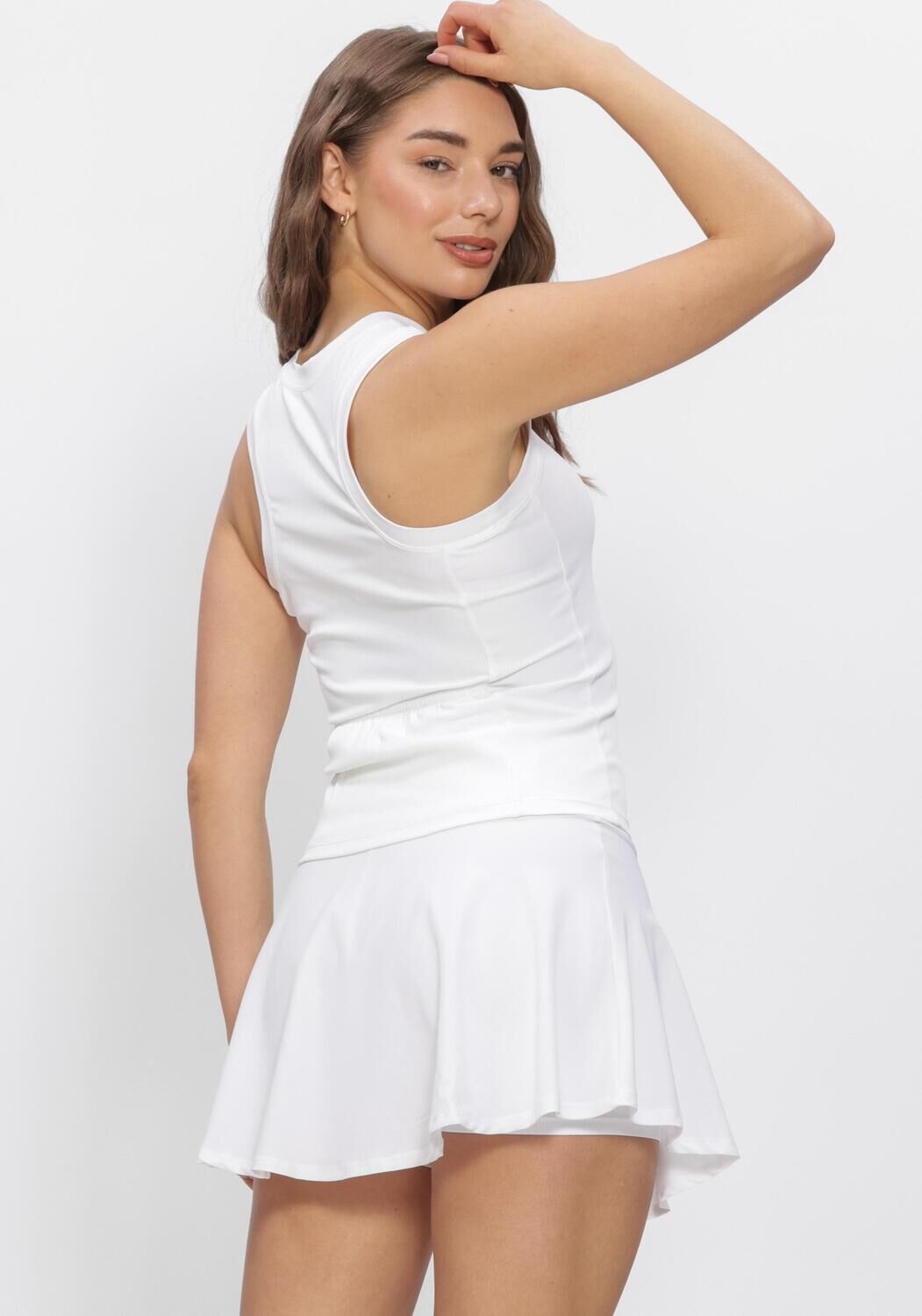 Wei&szlig;e BJORN BORG Tops & T-shirts ACE POCKET RIBBED TANK TOP - large