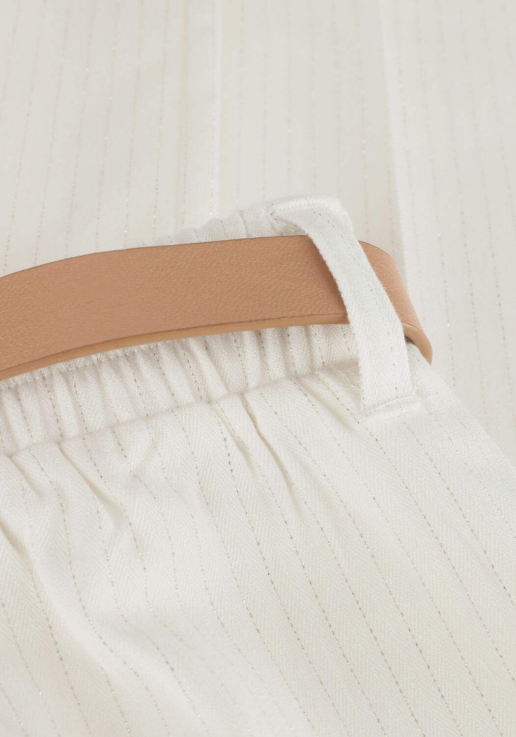 Ecru NONO Hose SAYLA GIRLS PANTS PINSTRIPE WHITE - large