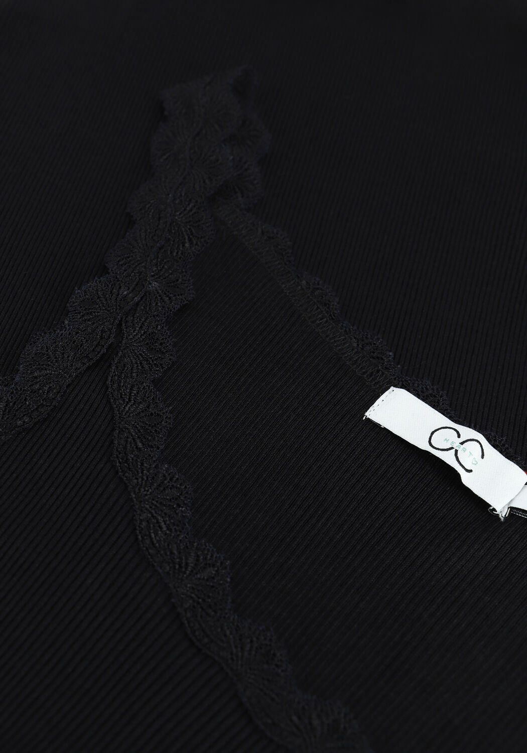 Schwarze CC HEART Top SILK LACE CAMISOLE - large