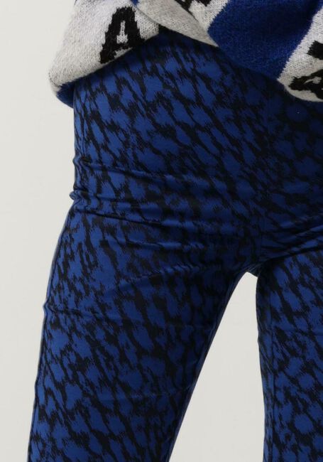 Blaue ALIX THE LABEL Schlaghose LADIES WOVEN SKETCHY ANIMAL FLARED PANTS - large