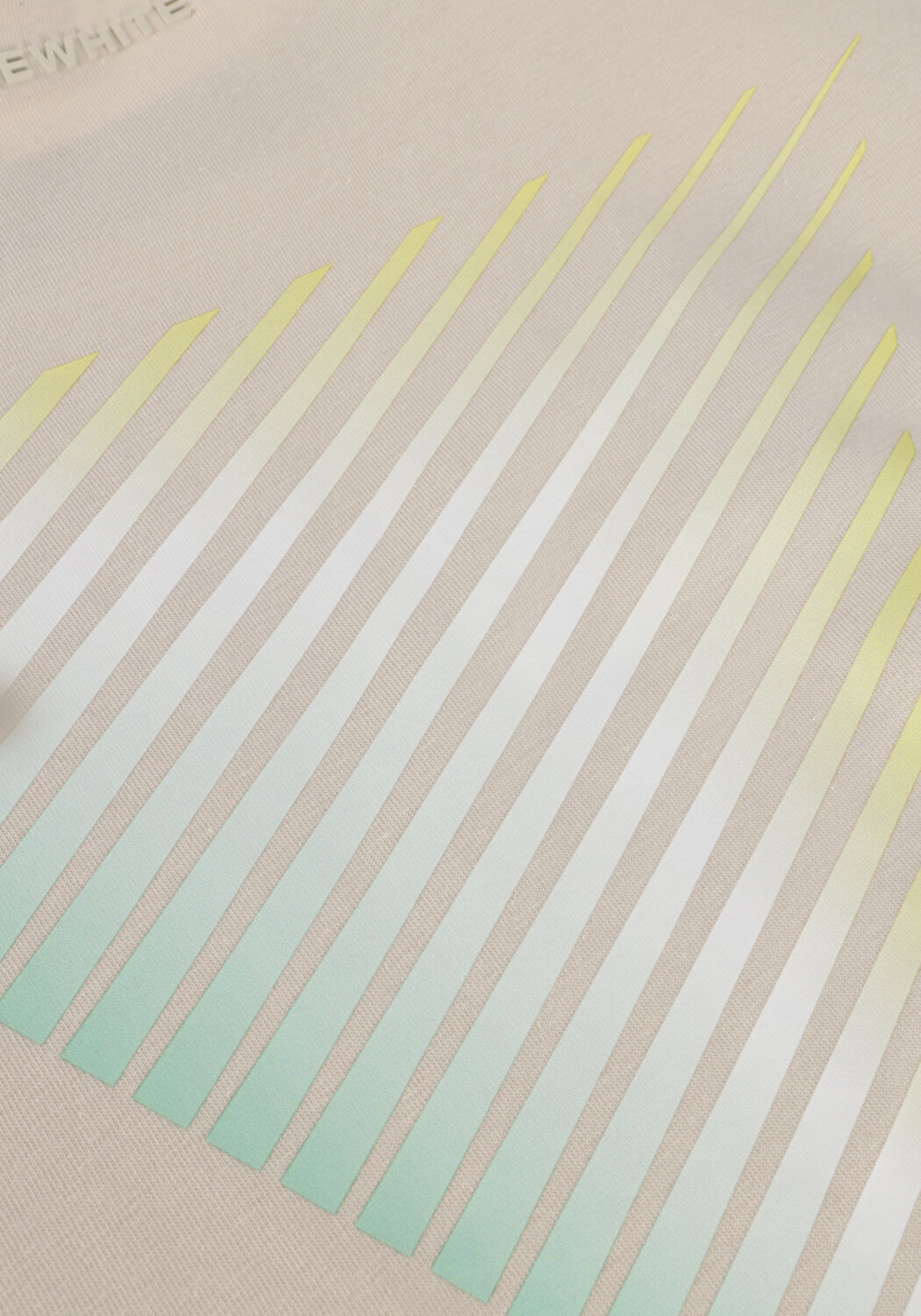 Sand PUREWHITE T-shirt TSHIRT WITH SMALL LOGO ON CHEST AND TRIANGLE GRADIENT PRINT AT BACK - large