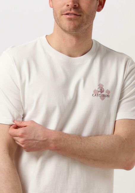 Nicht-gerade weiss CAST IRON T-shirt SHORT SLEEVE R-NECK REGULAR FIT COTTON - large
