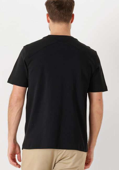 Schwarze CAST IRON T-shirt CREWNECK REGULAR FIT INTERLOCK ESSENTIAL - large