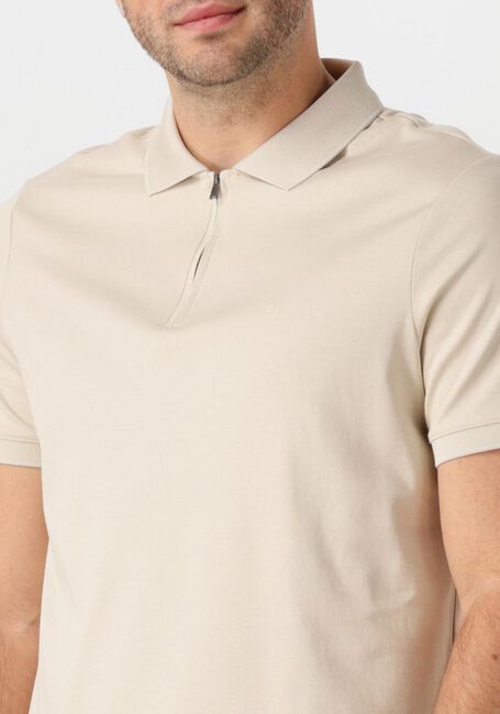 Beige CALVIN KLEIN Polo-Shirt LIQUID TOUCH WELT ZIP POLO - large