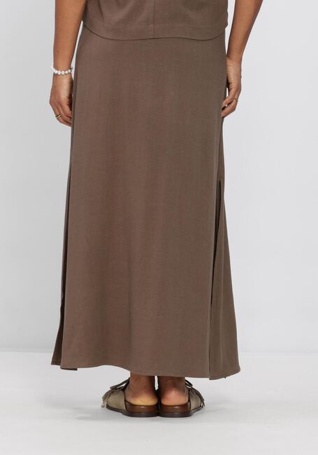 Braune SELECTED WOMEN Maxirock SLFVIVA HW ANKLE LINEN BLEND SKIRT - large