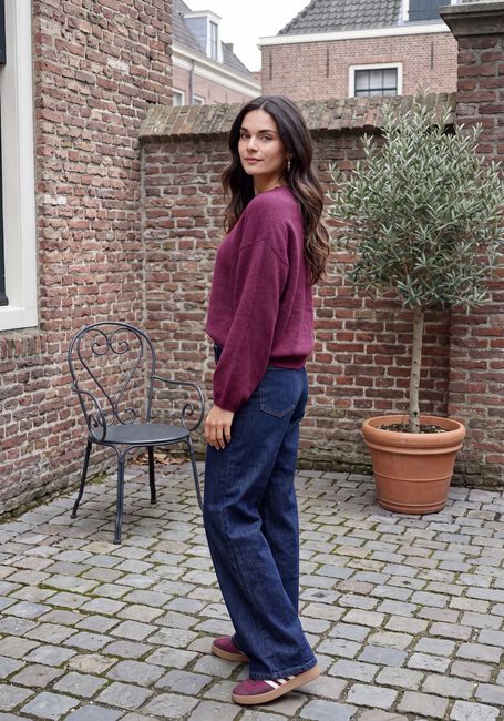 Lilane TWNS Pullover LONG PUFFED SLEEVES ROUND NECK JUMPER - large