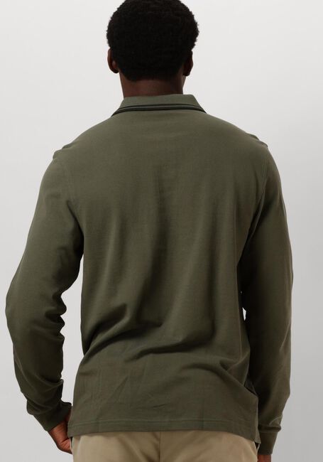 Dunkelgrün FRED PERRY Polo-Shirt TWIN TIPPED FRED PERRY SHIRT LONG SLEEVE - large
