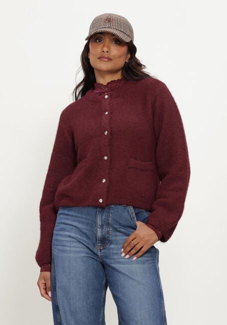 Bordeaux OBJECT Pullover OBJSAGGIA RE L/S KNIT CARDIGAN - large