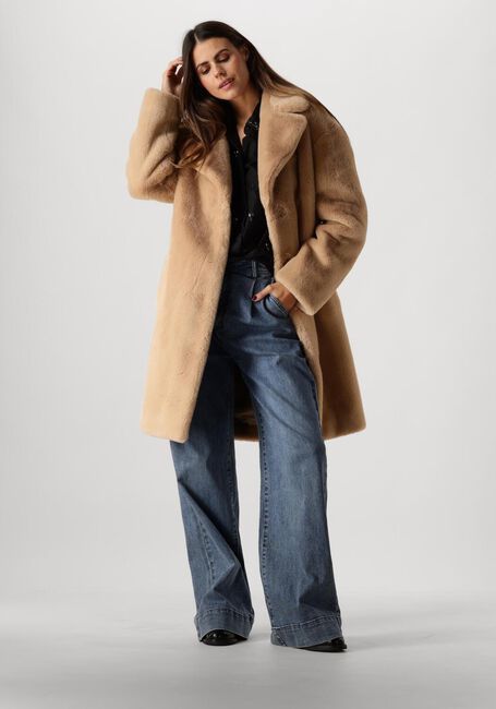 Beige STAND STUDIO Fake-Fur-Jack CAMILLE COCOON COAT - large