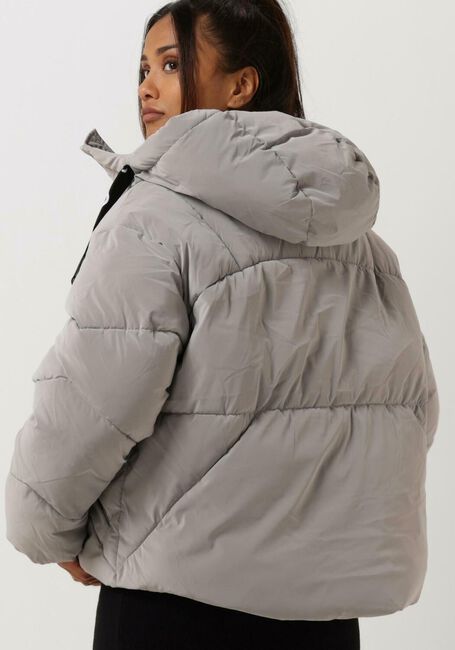 Graue CALVIN KLEIN Wattierte Jack LONG DRAWCORDS SOFT TOUCH PUFFER - large