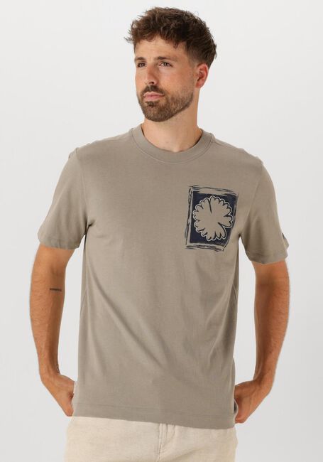 Beige CAST IRON T-shirt REGULAR FIT SINGLE JERSEY CA - large