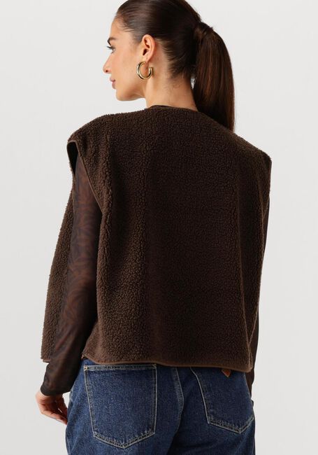 Braune NEO NOIR Gilet MARIKO TEDDY VEST - large