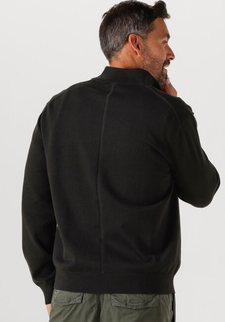 Schwarze CALVIN KLEIN Pullover LS SUPIMA QZ SWEATER 12GG - large