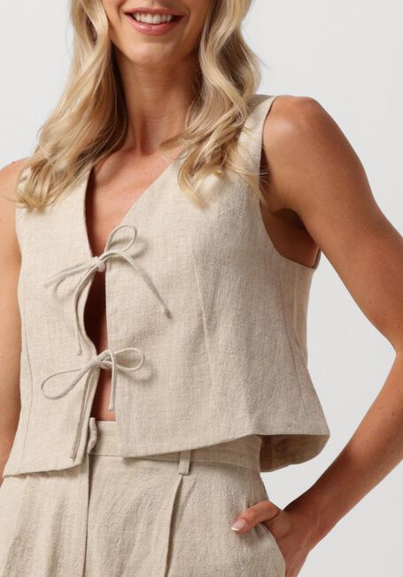 Beige NEO NOIR Gilet VARSA RAMIE WAISTCOAT - large