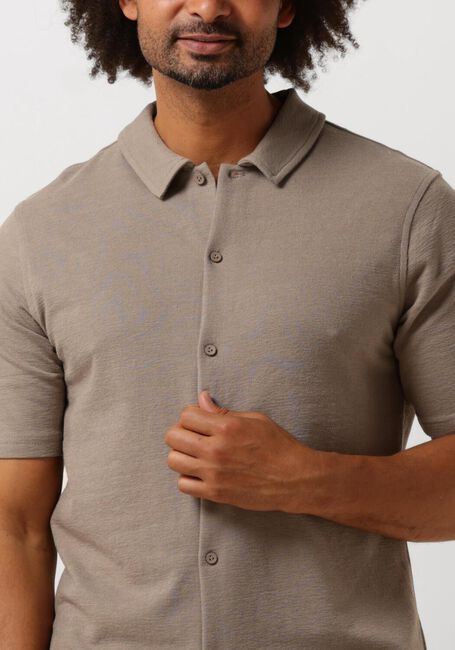 Taupe PURE PATH Casual-Oberhemd SHORTSLEEVE SHIRT BUTTON UP - large