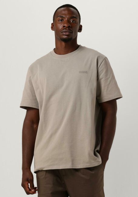 Taupe WOODBIRD T-shirt WBBAINE BASE TEE - large