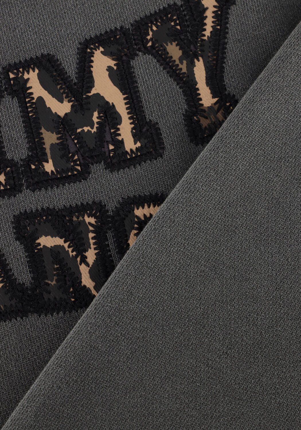 Dunkelgrau TOMMY JEANS Pullover TJW BXY LEOPARD VARSITY CREW - large