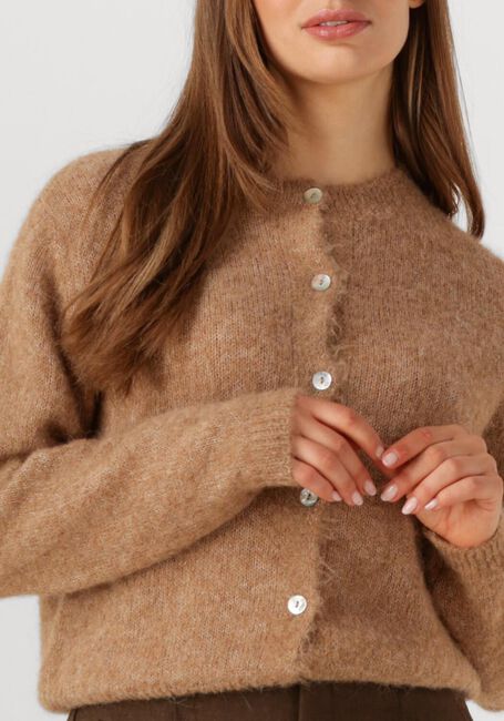 Camelfarbene BY-BAR Pullover CLEO NATURAL CARDIGAN - large