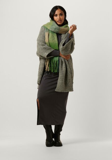 Dunkelgrau SIMPLE Midikleid KNIT-VIS-PIQUE-23-1 - large