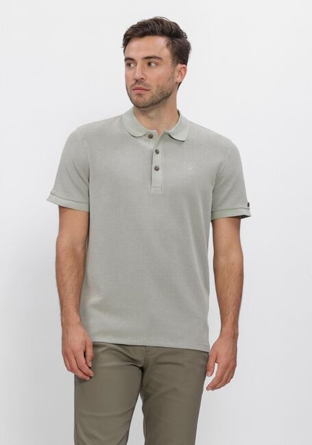 Hellblau CAST IRON Polo-Shirt REGULAR FIT TWO TONE WAFFLE - large