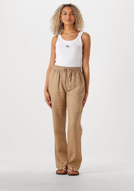 Beige RESORT FINEST Hose LINEN PANTS - large