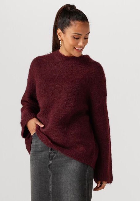 Bordeaux SELECTED WOMEN Pullover SLFGABRIELLA LS KNIT NEW O-NECK - large