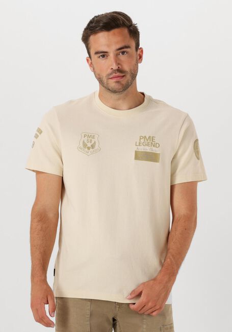 Beige PME LEGEND T-shirt FLAT WAFFEL JERSEY - large