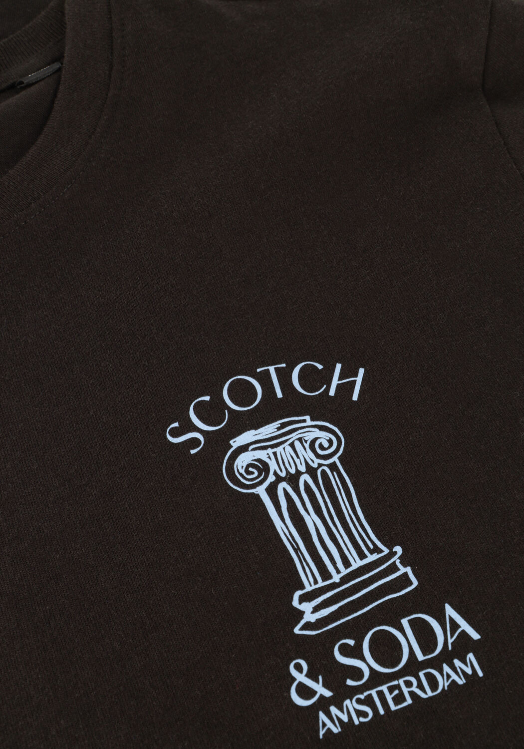 Schwarze SCOTCH & SODA T-shirt LEFT CHEST ARTWORK T-SHIRT - large