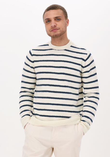 Blaue ANERKJENDT Pullover AKRICO STRIPE KNIT - large