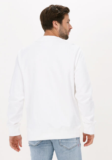 Weiße CALVIN KLEIN Sweatshirt BLOCKING INSTITUTIONAL CREW NECK - large