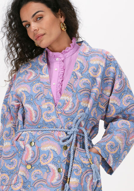 Hellblau ANTIK BATIK Kimono PIETRA JACKET - large