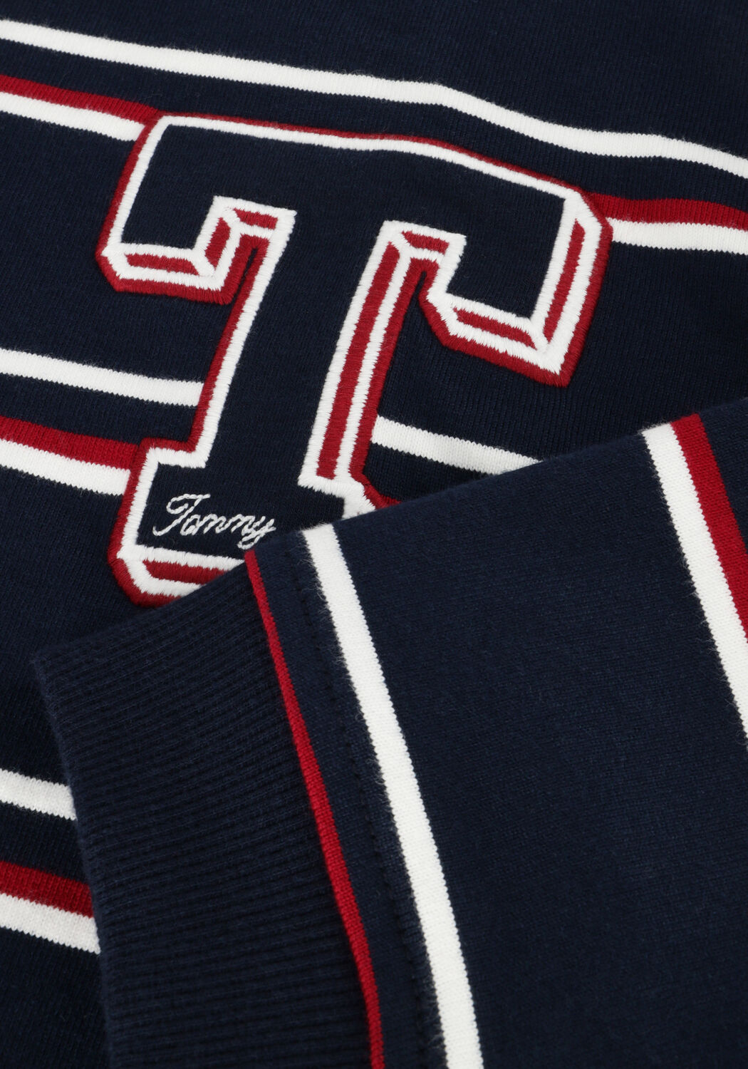 Blaue TOMMY JEANS Tops & T-shirts TJW LETTERMAN STRIPE - large