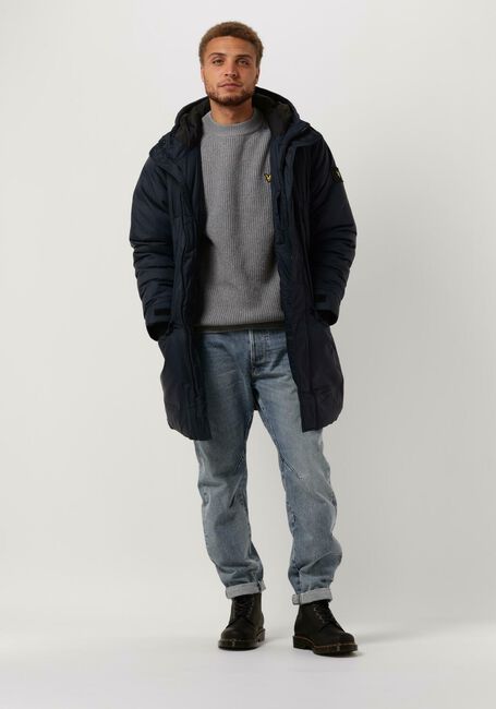 Graue LYLE & SCOTT Pullover SHAKER STITCH MOCK NECK JUMPER - large