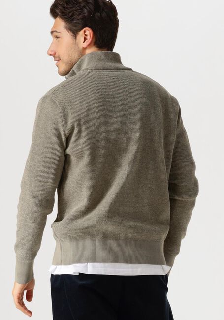 Grüne SELECTED HOMME Pullover SLHRODNEY LS HIGH NECK HALF ZIP - large