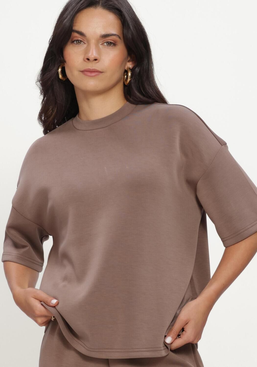 Braune SELECTED WOMEN T-shirt SLFOVERSIZED TENNY TEE - large