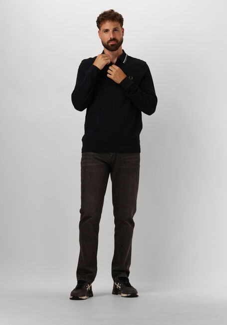 Schwarze FRED PERRY Polo-Shirt TWIN TIPPED FRED PERRY SHIRT LONG SLEEVE - large