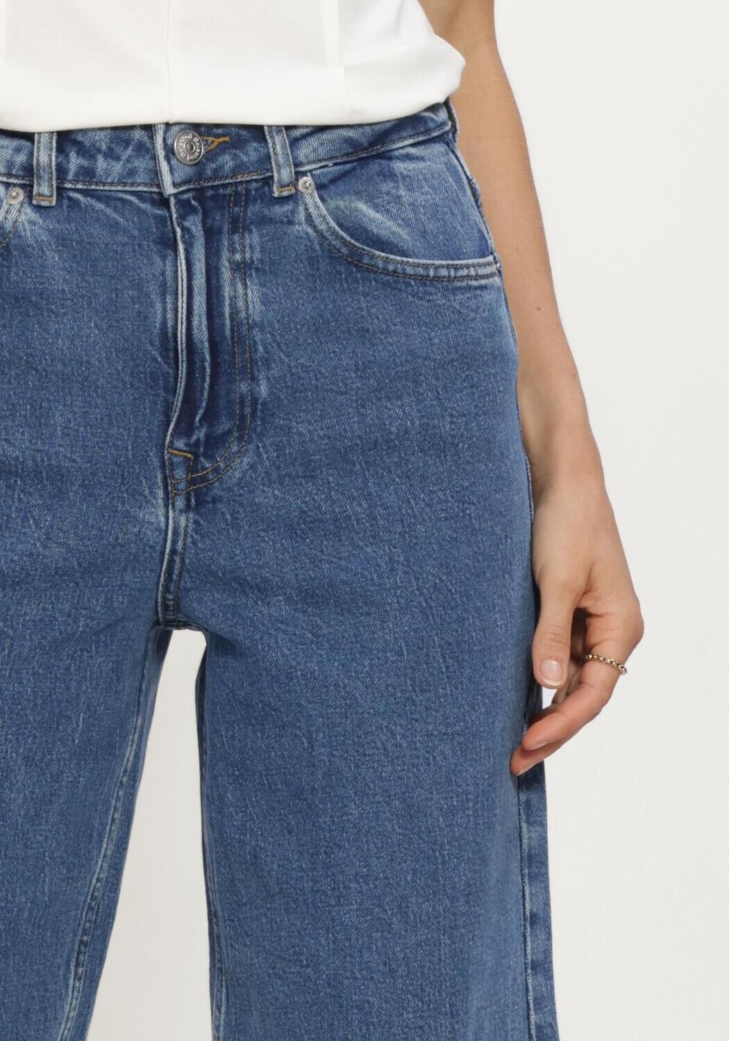 Blaue SELECTED WOMEN Mom jeans SLWBARREL BEA-KORI HW JEANS - large