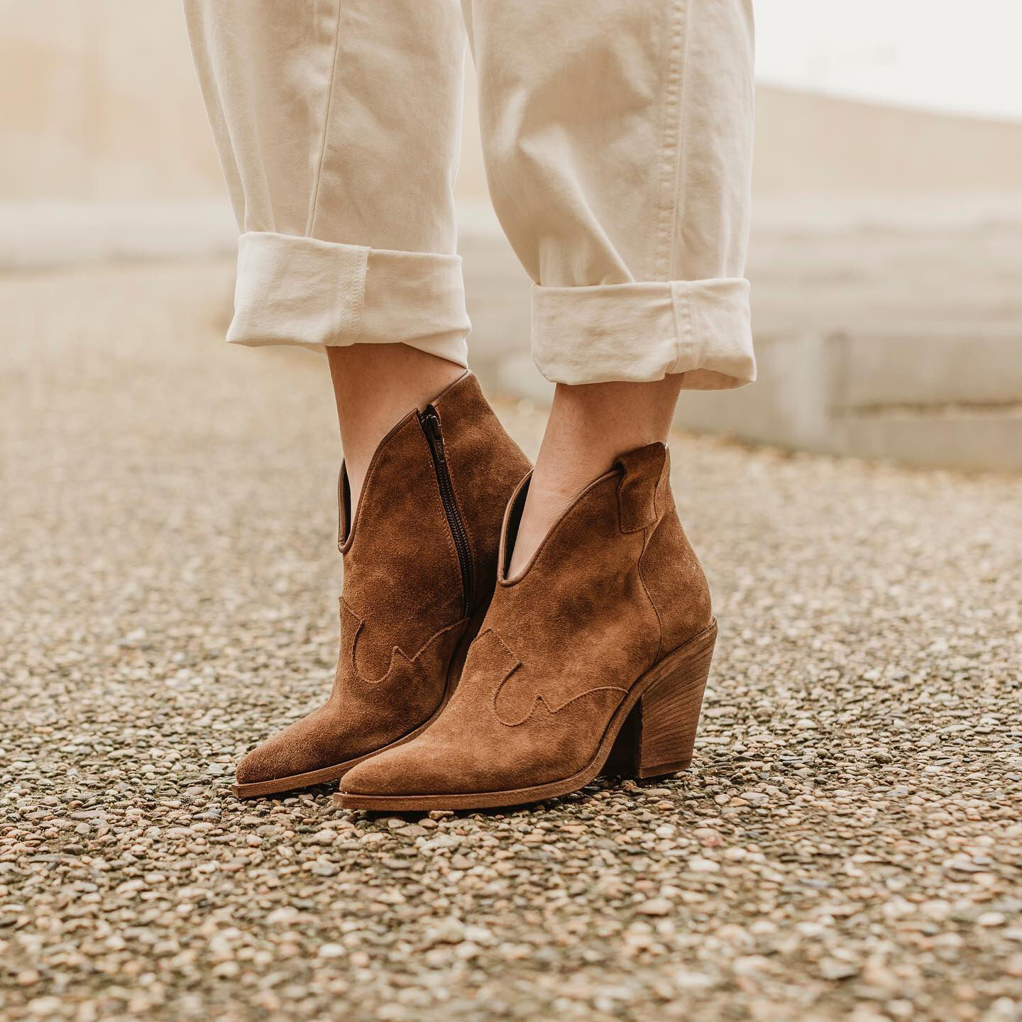 Cognacfarbene VERTON Stiefeletten SKE15 - large