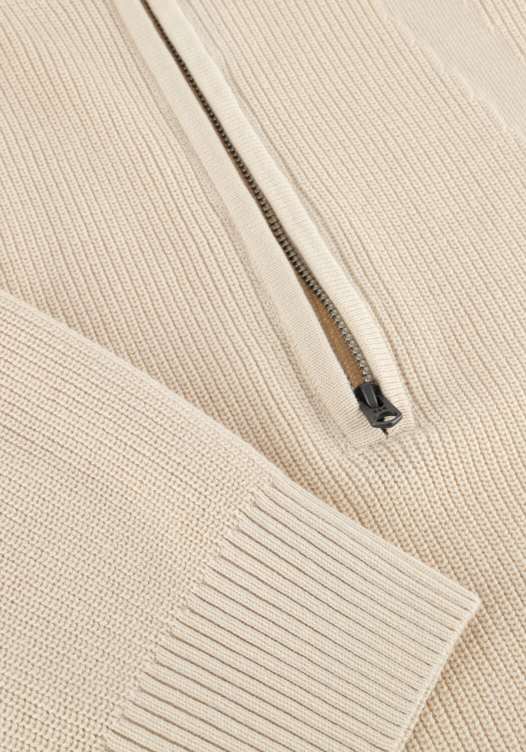 Ecru G-STAR RAW Pullover STRUCTURE HALF ZIP KNIT - large