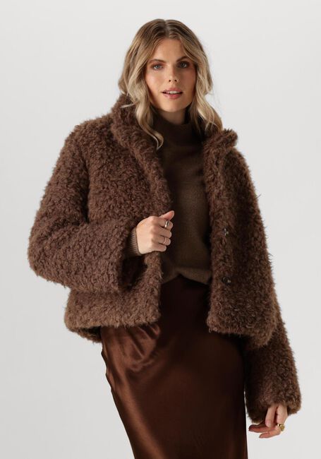 Braune ANOTHER LABEL Teddy-Jacke BONNIE BLAZER - large