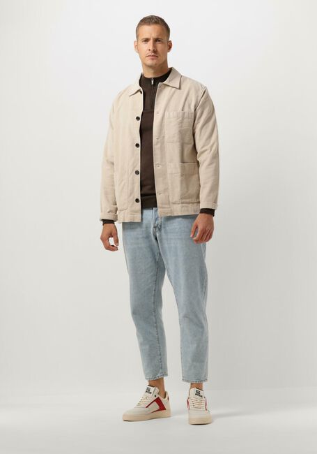 Beige SELECTED MEN Overshirt SLHLOOSEMASON-FLANNEL OVERSHIRT W NOOS - large