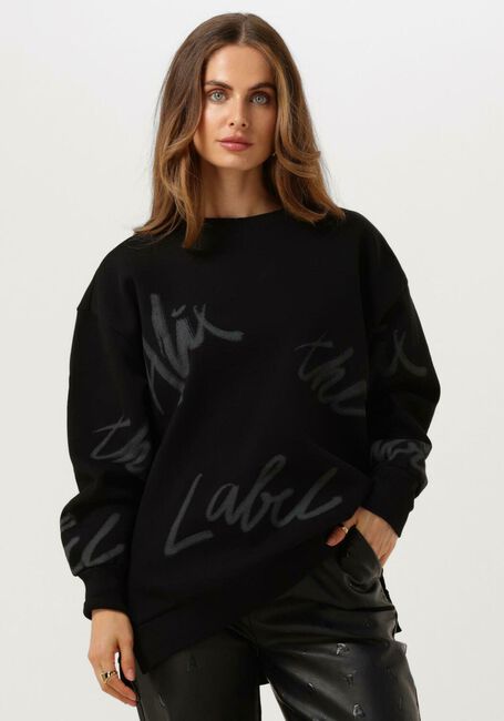 Schwarze ALIX THE LABEL Pullover PAINTED SWEATER - large