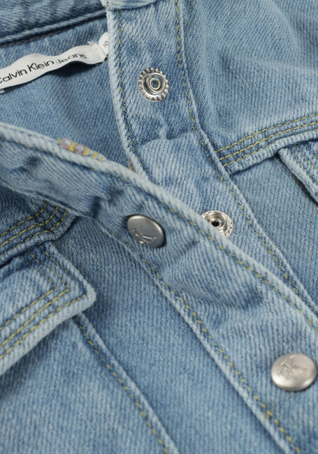 Blaue CALVIN KLEIN Blusen UTILITY BLUE SS DENIM SHIRT - large