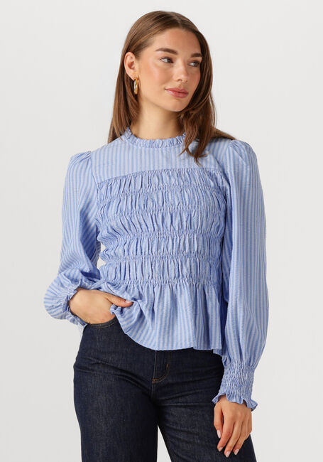 Blaue NEO NOIR Blusen POSSA TWIST STRIPE BLOUSE - large